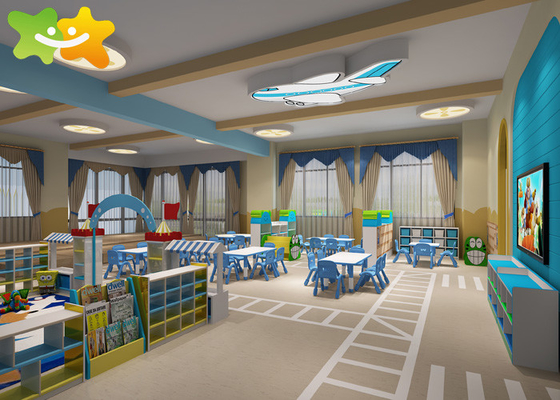 Disposition de salle de classe de jardin d'enfants, disposition de pièce de jardin d'enfants fonctionnelle