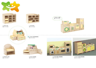 Healthy Safe Kindergarten School Furniture Burr Free Attrative Colors Wood Material