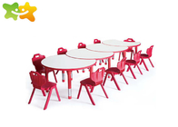 Ergonomic Kindergarten Classroom Tables High Safety Solid One Piece Construction