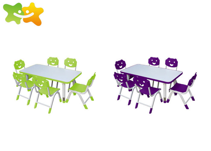Creative Kindergarten Classroom Furniture , Nursery School Desk Environmental Protection