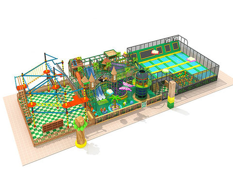équipement d'intérieur de terrain de jeu d'enfants orientés de jungle de 5.2m pour le centre ISO9001 de jeu de famille
