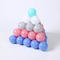 les boules de pièces de terrain de jeu d'enfants de 8cm entassent en vrac couleur faite sur commande de doux matériel de PE