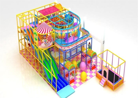 Équipement orienté de parc d'attractions de systèmes de terrain de jeu de sucrerie avec la glissière d'arc-en-ciel